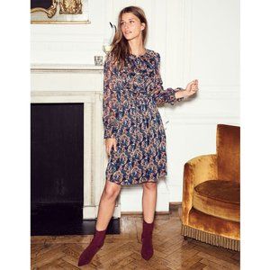 Boden Amalie Ruffle Dress in Navy Floral Print 4